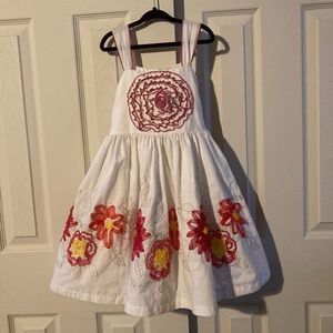 David Charles Gorgeous Girls Sleeveless Dress With Embroidery & Ribbon F…